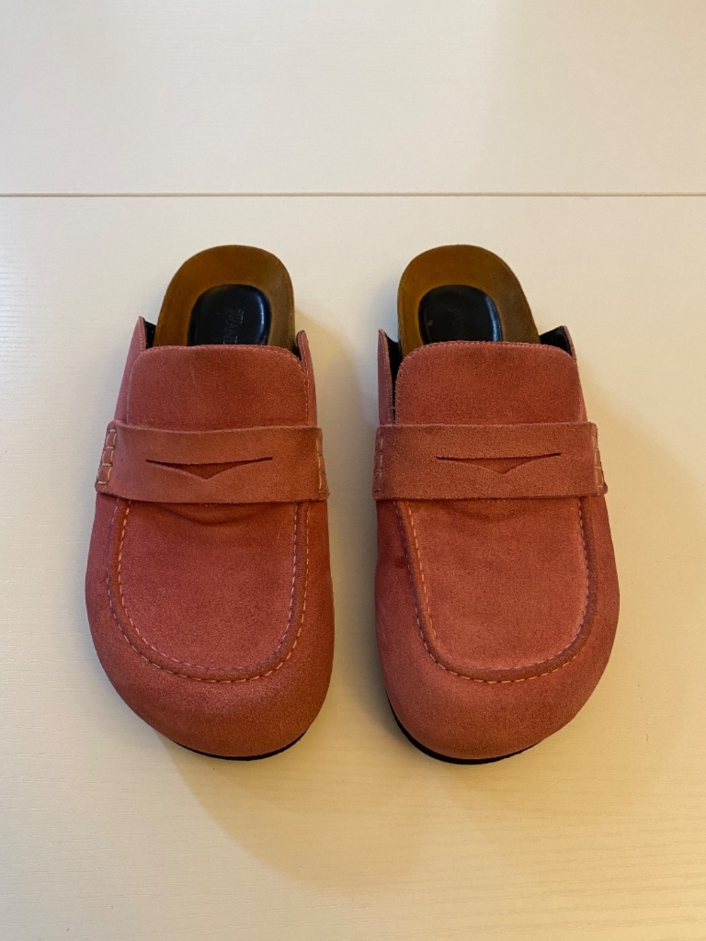 JW Anderson Pink Suede Penny Loafers Size 7.5 to 8 (EU 38) - Picture 4 of 14